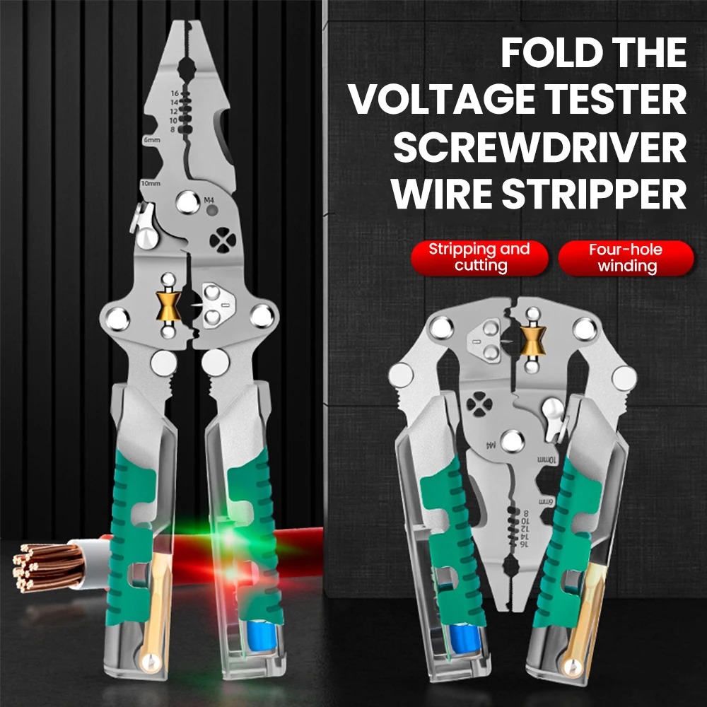 Automatic Wire Stripper Cutter - Składane szczypce do ściągania izolacji, testowania