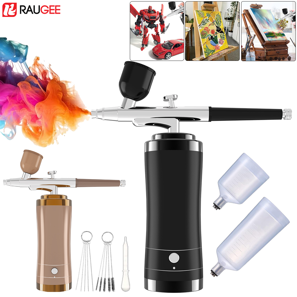 Airbrush Kit With Mini Compressor - Bezprzewodowy zestaw aerografu z kompresorem Przenośny