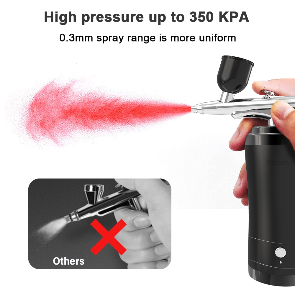 Bezprzewodowy zestaw aerografu – Airbrush Kit With Mini Compressor recenzja i cena